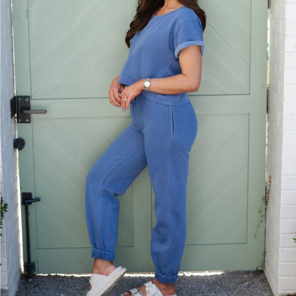 Dusty Blue Sweatset - Picture 4 of 5